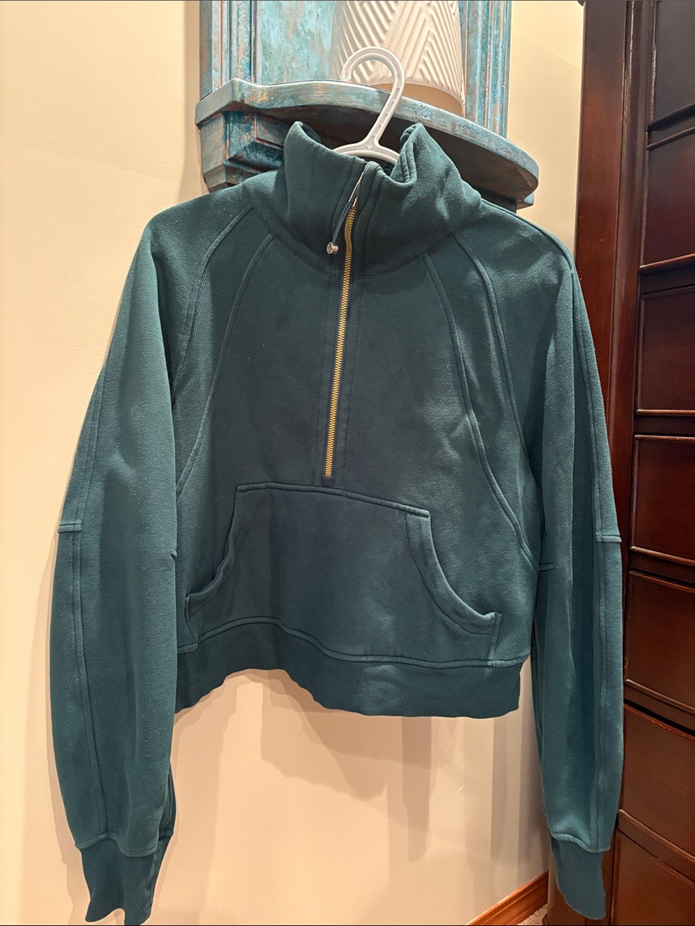 Lululemon Teal Half-Zip Fleece Pullover